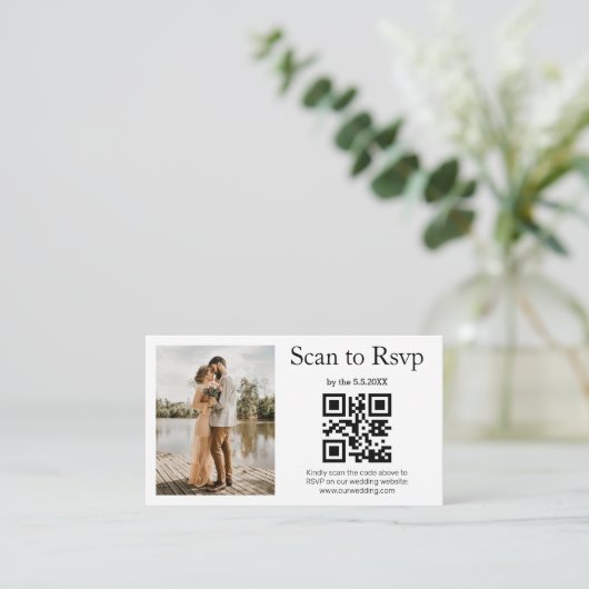 stilvolles uAwg qr-Foto Begleitkarte (Stehend Vorderseite)