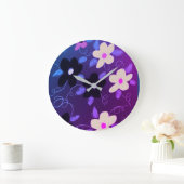 Stilvolles Uhrwerk mit Purpur Große Wanduhr (Zuhause)