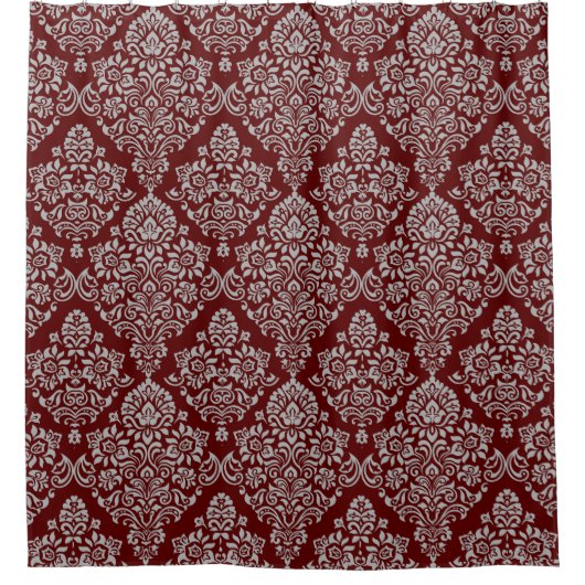 Stilvolles und elegantes Damask-Muster Duschvorhang (Vorderseite)