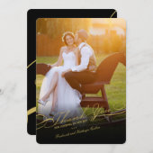 Stilvolles und elegantes Skript-Foto-einfache Dankeskarte (Vorne/Hinten)