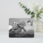 Stilvolles und elegantes Skript-Foto-einfache Dankeskarte (Stehend Vorderseite)