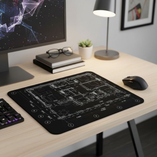 Stilvolles und funktionelles Blueprint Mousepad