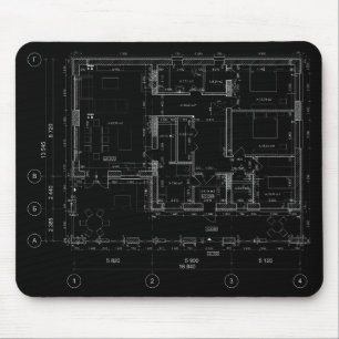 Stilvolles und funktionelles Blueprint Mousepad