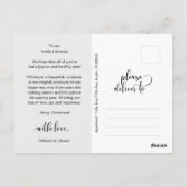 Stilvolles und rustikales, fröhliches Weihnachtsfa Postkarte (Rückseite)