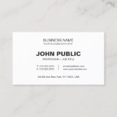 Stilvolles Unternehmen Schlicht Black and White Be Visitenkarte (Rückseite)