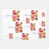 Stilvolles Valentinstag Wrapping Paper Geschenkpapier Set (Vorderseite 2)