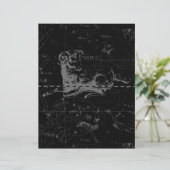 Stilvolles Vintag Aries-Sternbild von Hevelius (Stehend Vorderseite)