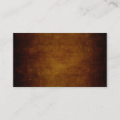 Stilvolles Vintag-braunes Goldenes Label Visitenkarte (Rückseite)