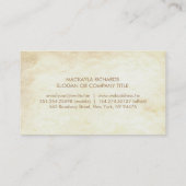 stilvolles Vintages Blumenparis Visitenkarte (Rückseite)