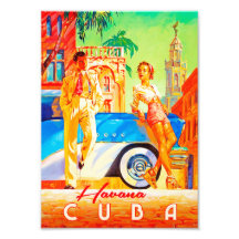 Stilvolles Vintages Havana Streets Poster.
