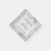 Stilvolles Vintages Zinnpapier Serviette (Ecke)