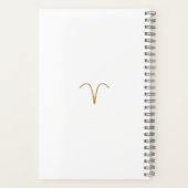 Stilvolles Watercolor Aries Custom Journal Notizblock (Rückseite)