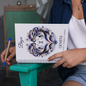 Stilvolles Watercolor Gemini Custom Journal Notizblock