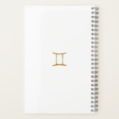 Stilvolles Watercolor Gemini Custom Journal Notizblock (Rückseite)