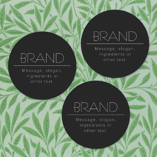 Stilvolles Waterproof Black & White Etiketten