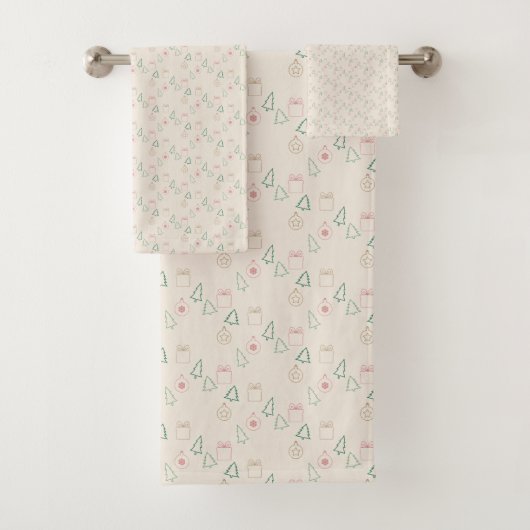 Stilvolles Weihnachten Badhandtuch Set (Insitu)