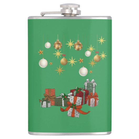 Stilvolles Weihnachten  Flachmann (Vorderseite)