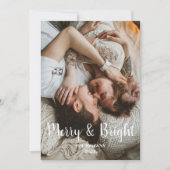 Stilvolles Weihnachten Merry Bright Family Foto (Vorderseite)