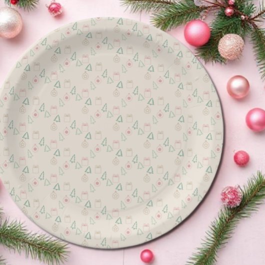 Stilvolles Weihnachten Pappteller