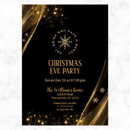 Stilvolles Weihnachtsabend-Party Einladung