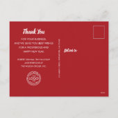 Stilvolles Weihnachtsbaumgeschäft Feiertagspostkarte (Rückseite)