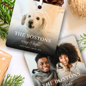 Stilvolles Weihnachtsfest Minimal Fun Couple Dog 2 Ornament Aus Metall