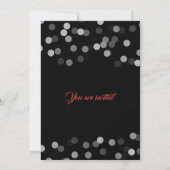 Stilvolles Weihnachtsfest Silver Confetti Party Einladung (Rückseite)