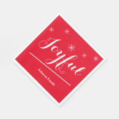 Stilvolles Weihnachtsgeschenk Rustikal Chic Person Serviette (Ecke)