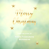 Stilvolles Weihnachtsgold weiß Fensteraufkleber (Blatt 3)