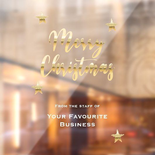 Stilvolles Weihnachtsgold weiß Fensteraufkleber (Blatt 2)