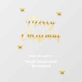 Stilvolles Weihnachtsgold weiß Fensteraufkleber (Blatt)