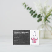 Stilvolles Weinlogo Visitenkarte (Stehend Vorderseite)