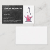 Stilvolles Weinlogo Visitenkarte (Vorne/Hinten)