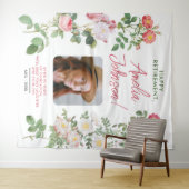 Stilvolles Weiß-Rot-Beileid Foto Wandteppich (Beispiel (Horizontal))