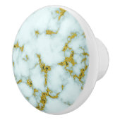 Stilvolles Weiß- und Goldmarmor | Benutzerdefinier Keramikknauf (Rechts)