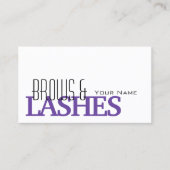 Stilvolles Weiß und Lila Einfaches Foto Beruflich Visitenkarte (Vorderseite)