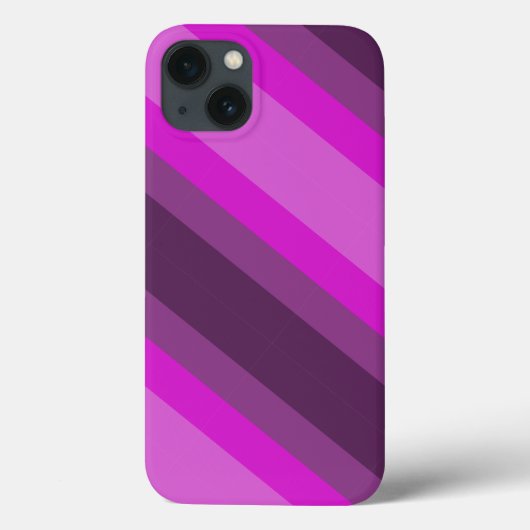 Stilvolles Whimsical Pink und lila Streifen Muster Case-Mate iPhone Hülle (Rückseite)