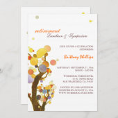 Stilvolles Whimsical Trees Retirement Party Einladung (Vorne/Hinten)