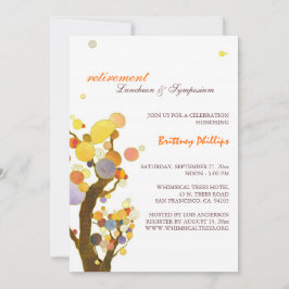 Stilvolles Whimsical Trees Retirement Party Einladung