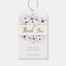 Stilvolles White Magnolias Gold Brautparty