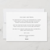 Stilvolles White Script Weihnachts-Foto Feiertagskarte (Rückseite)