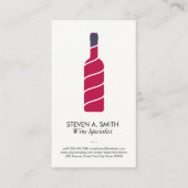 Stilvolles Wine Bottle Logo Visitenkarte (Vorderseite)