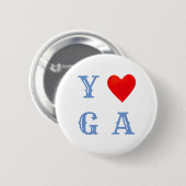 Stilvolles Yoga Button (Vorne & Hinten)