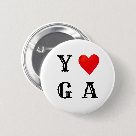 Stilvolles Yoga Button (Vorne & Hinten)