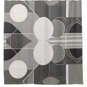 Stilvolles zeitgenössisches Abstract Design Duschvorhang (Vorderseite)