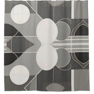 Stilvolles zeitgenössisches Abstract Design Duschvorhang