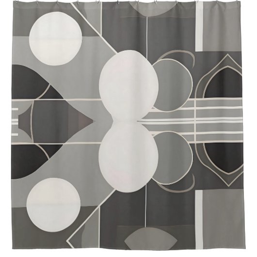 Stilvolles zeitgenössisches Abstract Design Duschvorhang (Vorderseite)