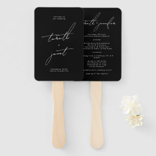 Stilvolles Zeremonie-Programm für elegante Individ Fächer
