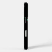 Stilvolles Zickzack Muster-Design auf schwarz Case-Mate iPhone Hülle (Rückseite / Rechts)