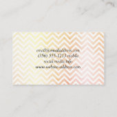 Stilvolles Zickzack Muster Visitenkarte (Rückseite)